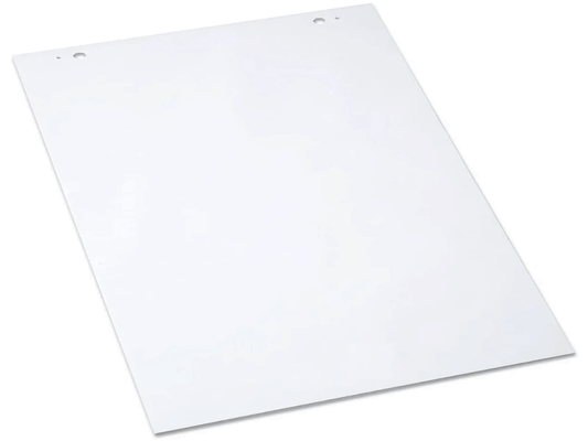 Flip chart paper pad with pre-punched holes, 30 leaves, ideal for presentations, meetings, and brainstorming sessions