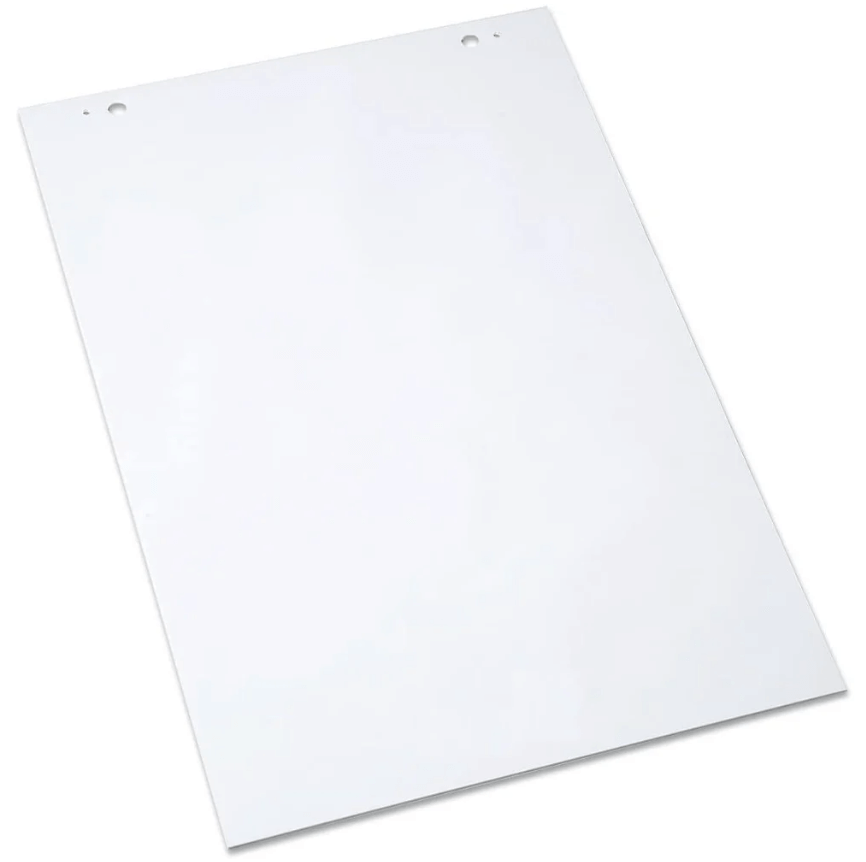 Flip chart paper pad with pre-punched holes, 30 leaves, ideal for presentations, meetings, and brainstorming sessions