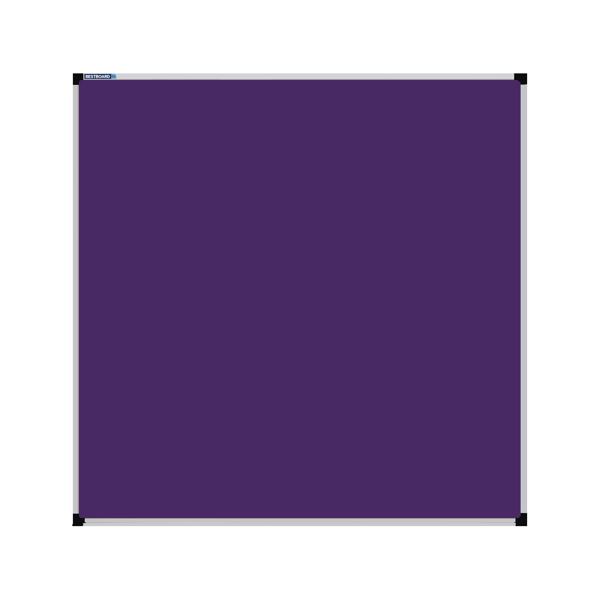 This image shows a rectangular Felt board with a silver frame. The corners of the frame are reinforced with black plastic.