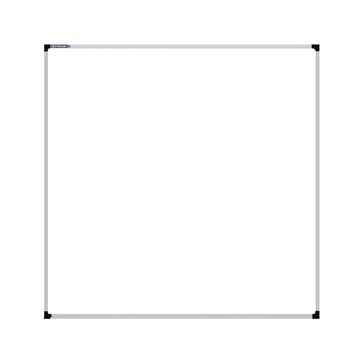 This image shows a rectangular Felt board with a silver frame. The corners of the frame are reinforced with black plastic.
