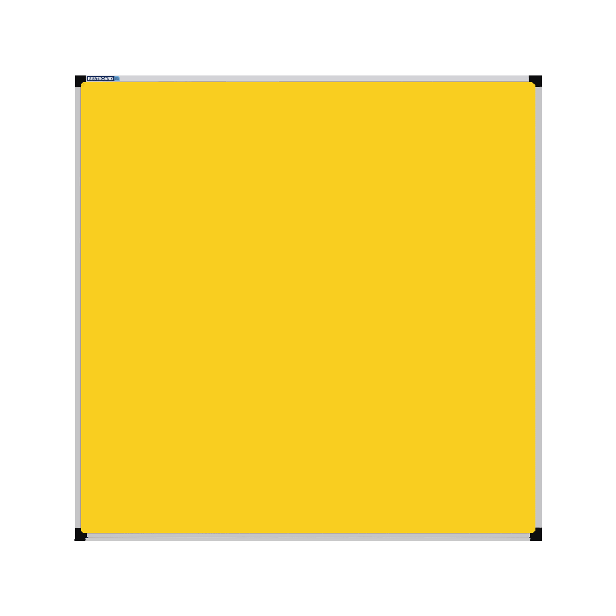 This image shows a rectangular Felt board with a silver frame. The corners of the frame are reinforced with black plastic.