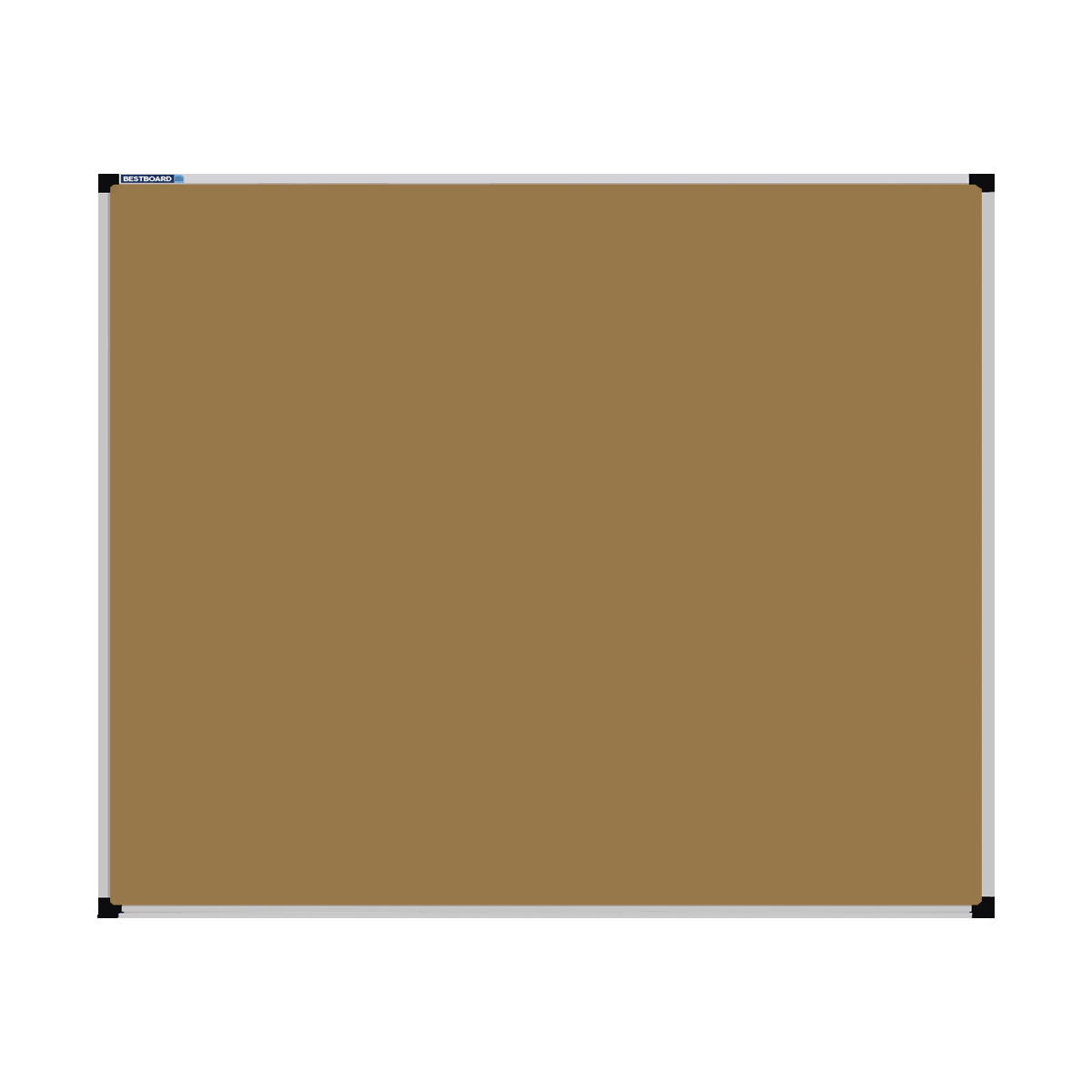 This image shows a rectangular Felt board with a silver frame. The corners of the frame are reinforced with black plastic.