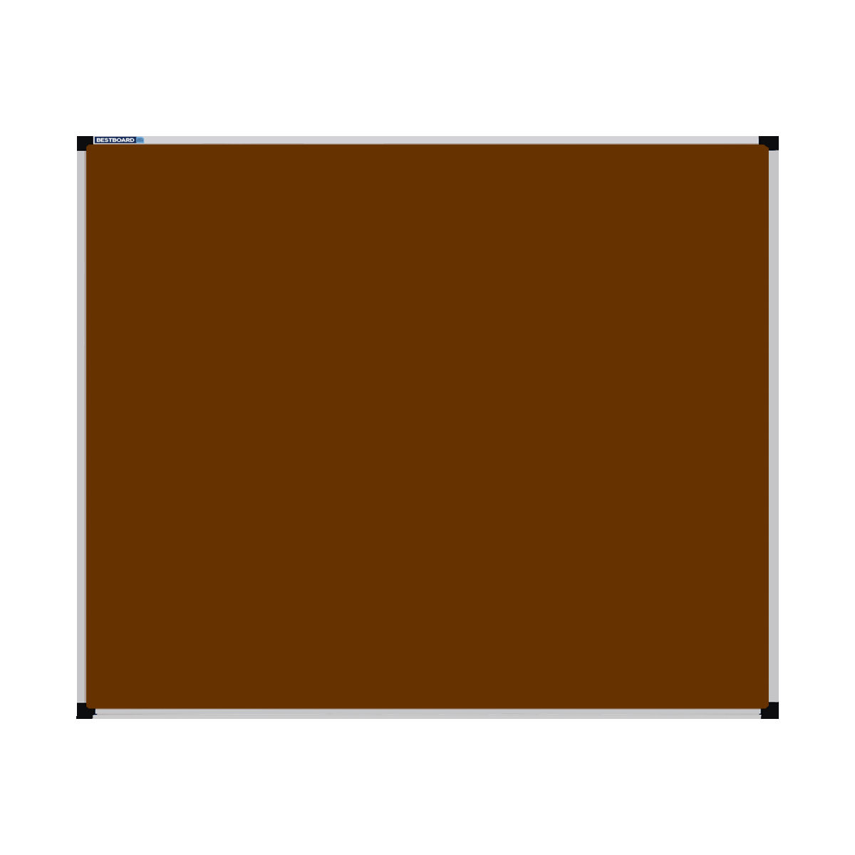 This image shows a rectangular Felt board with a silver frame. The corners of the frame are reinforced with black plastic.