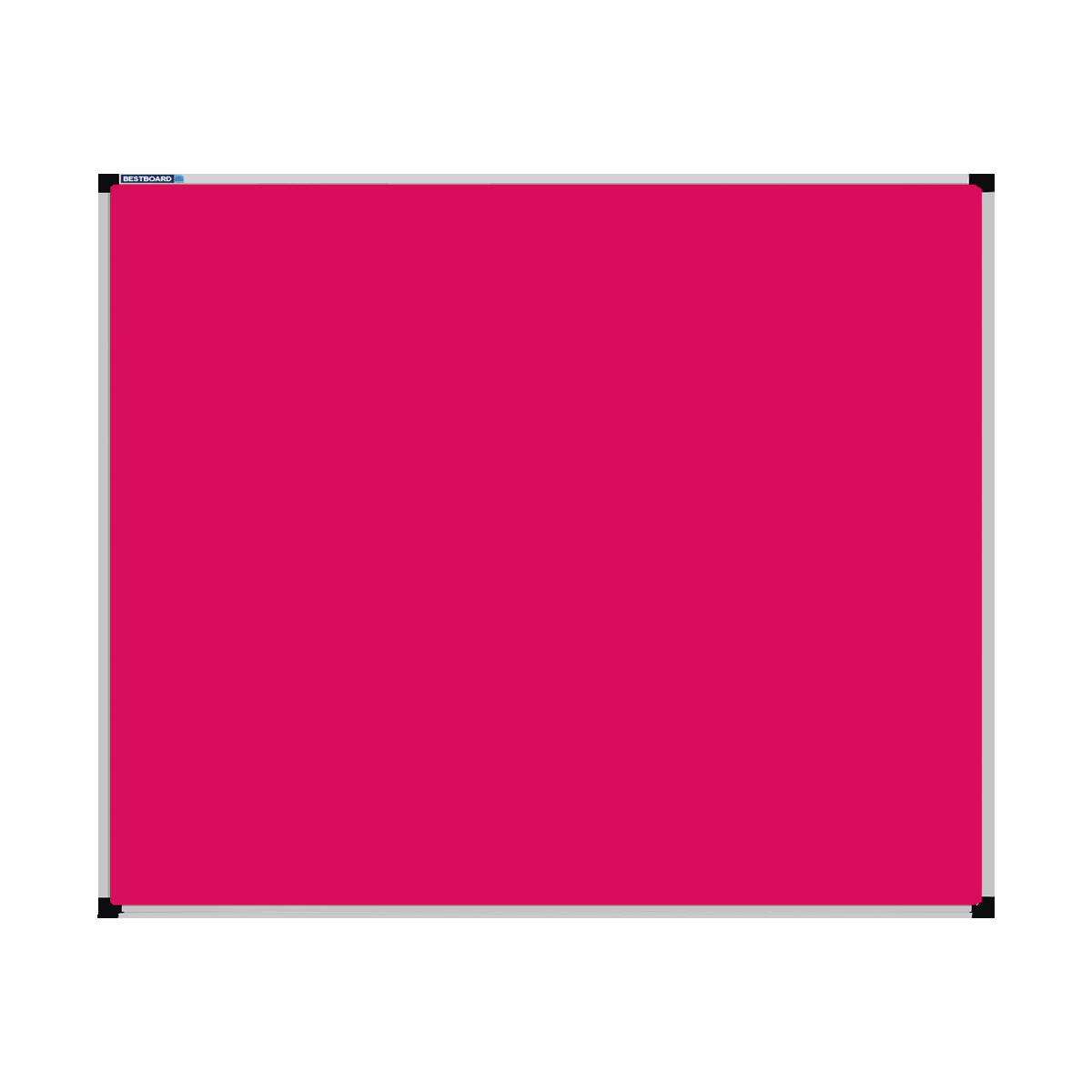 This image shows a rectangular Felt board with a silver frame. The corners of the frame are reinforced with black plastic.