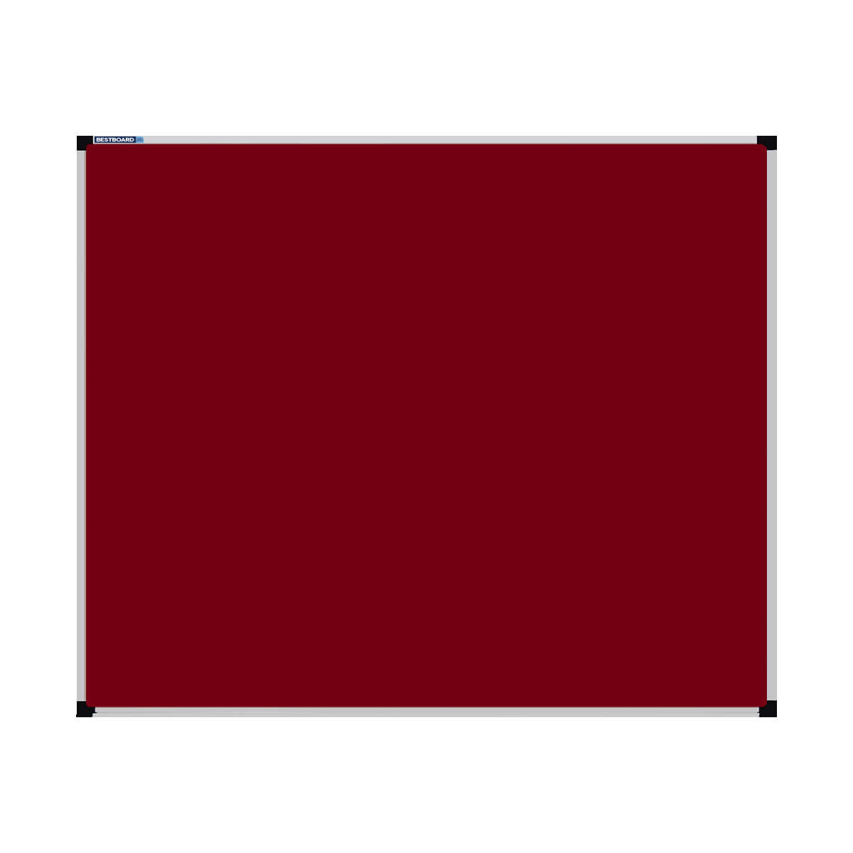 This image shows a rectangular Felt board with a silver frame. The corners of the frame are reinforced with black plastic.
