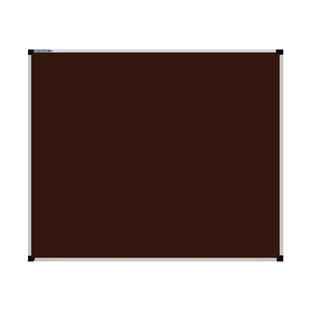 This image shows a rectangular Felt board with a silver frame. The corners of the frame are reinforced with black plastic.