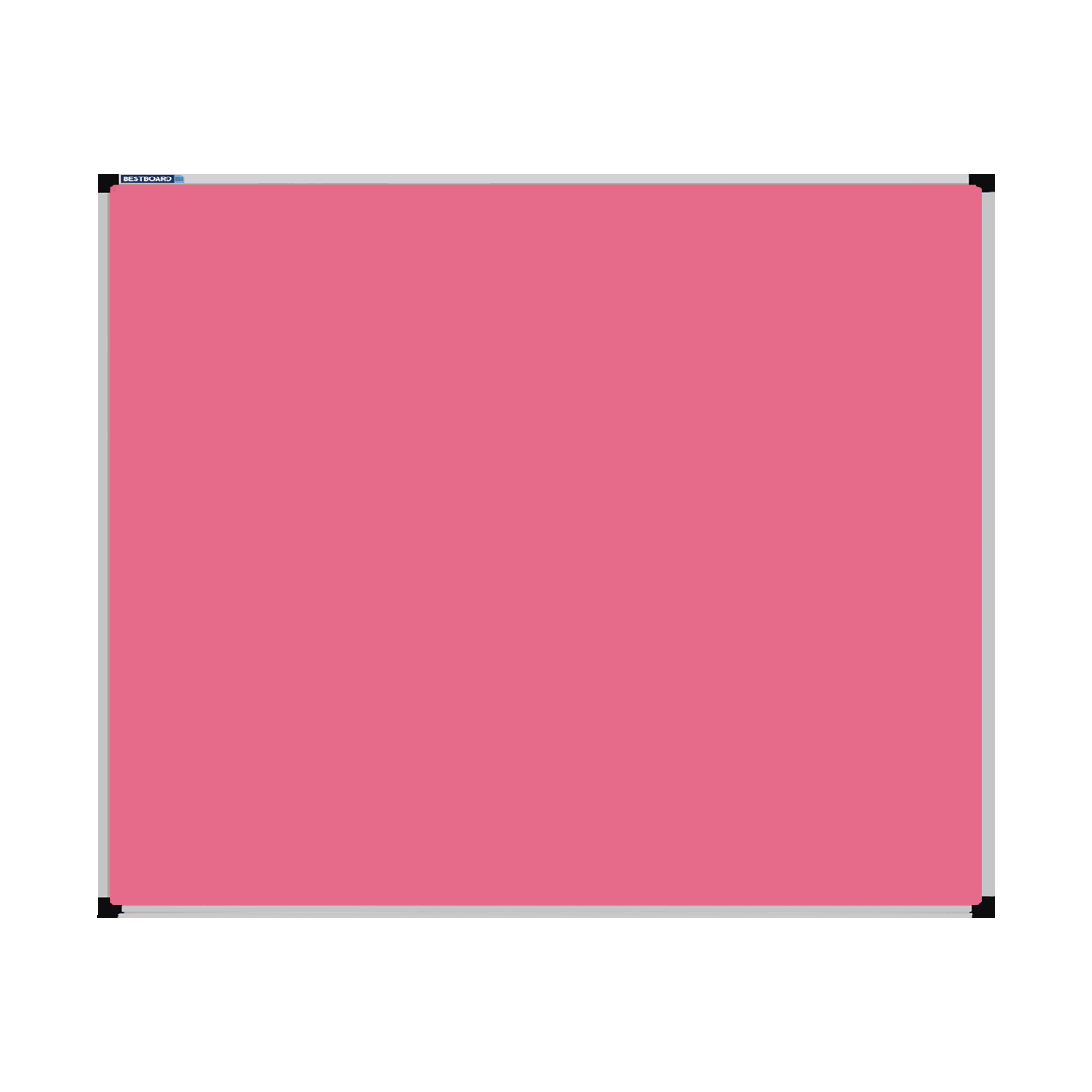 This image shows a rectangular Felt board with a silver frame. The corners of the frame are reinforced with black plastic.