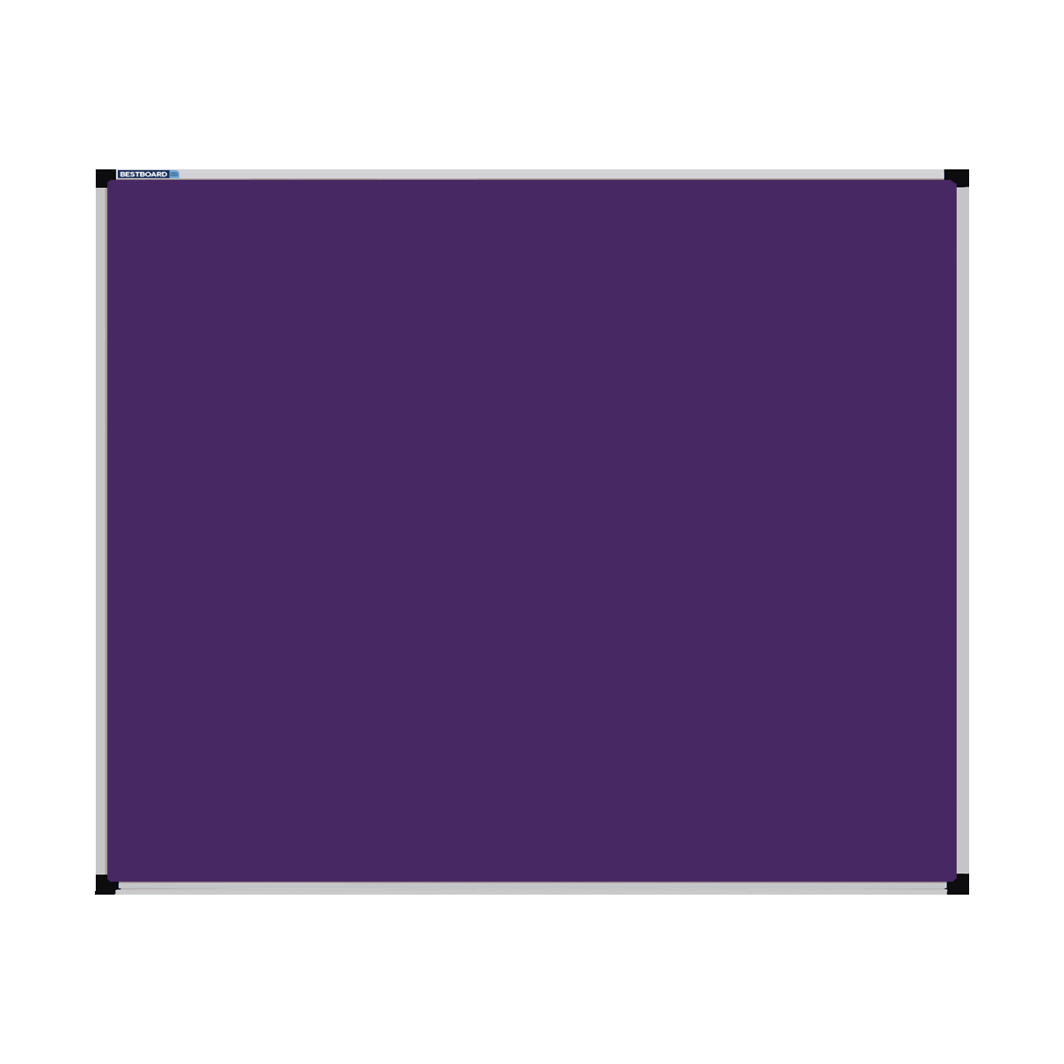 This image shows a rectangular Felt board with a silver frame. The corners of the frame are reinforced with black plastic.