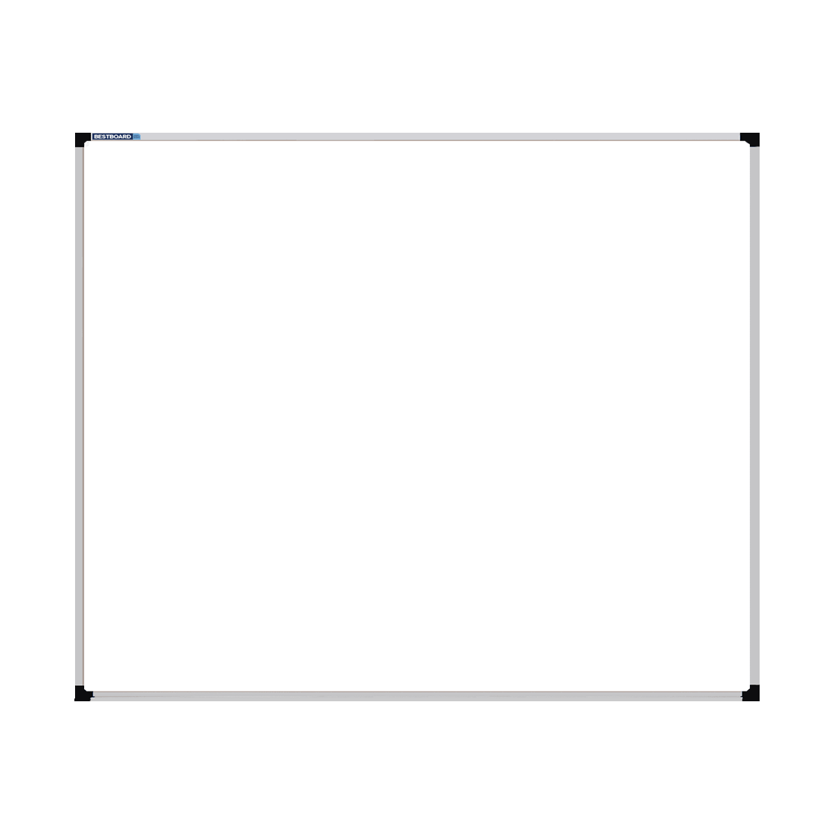 This image shows a rectangular Felt board with a silver frame. The corners of the frame are reinforced with black plastic.