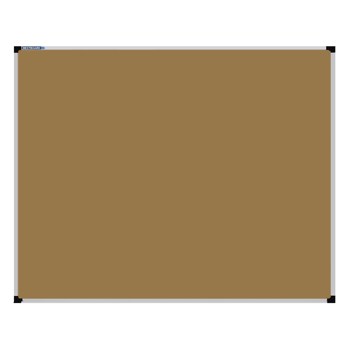This image shows a rectangular Felt board with a silver frame. The corners of the frame are reinforced with black plastic.