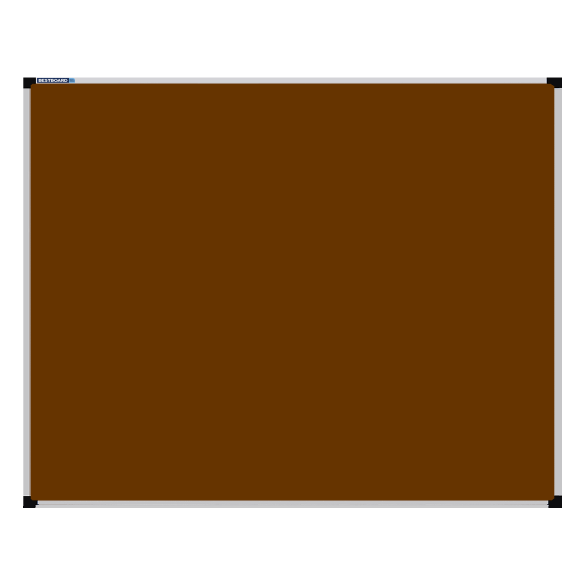 This image shows a rectangular Felt board with a silver frame. The corners of the frame are reinforced with black plastic.