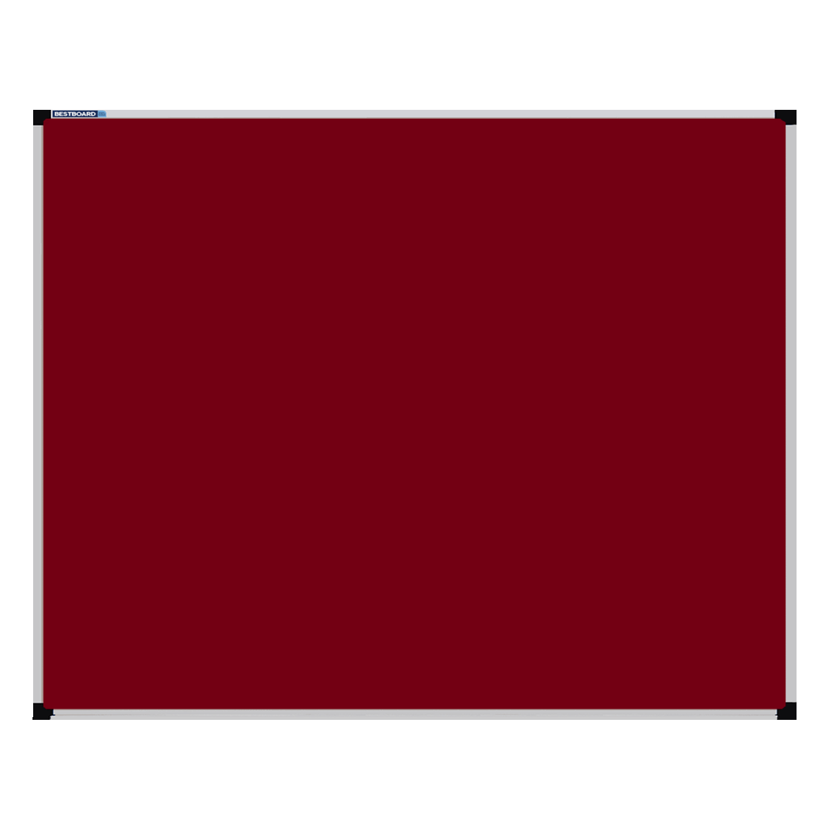 This image shows a rectangular Felt board with a silver frame. The corners of the frame are reinforced with black plastic.
