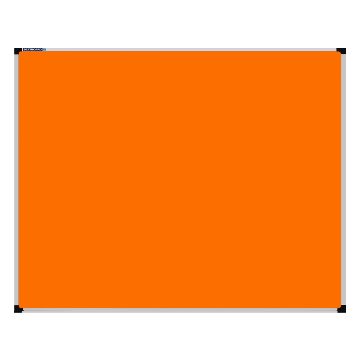 This image shows a rectangular Felt board with a silver frame. The corners of the frame are reinforced with black plastic.