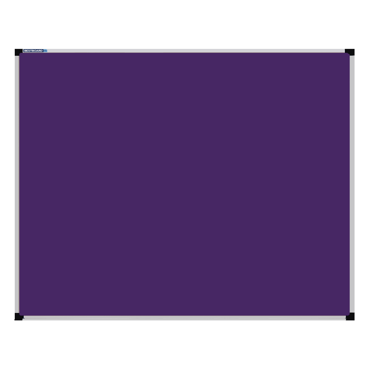 This image shows a rectangular Felt board with a silver frame. The corners of the frame are reinforced with black plastic.