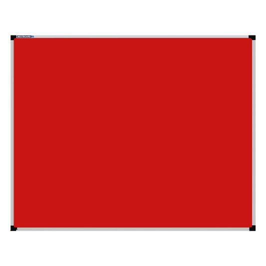 This image shows a rectangular Felt board with a silver frame. The corners of the frame are reinforced with black plastic.