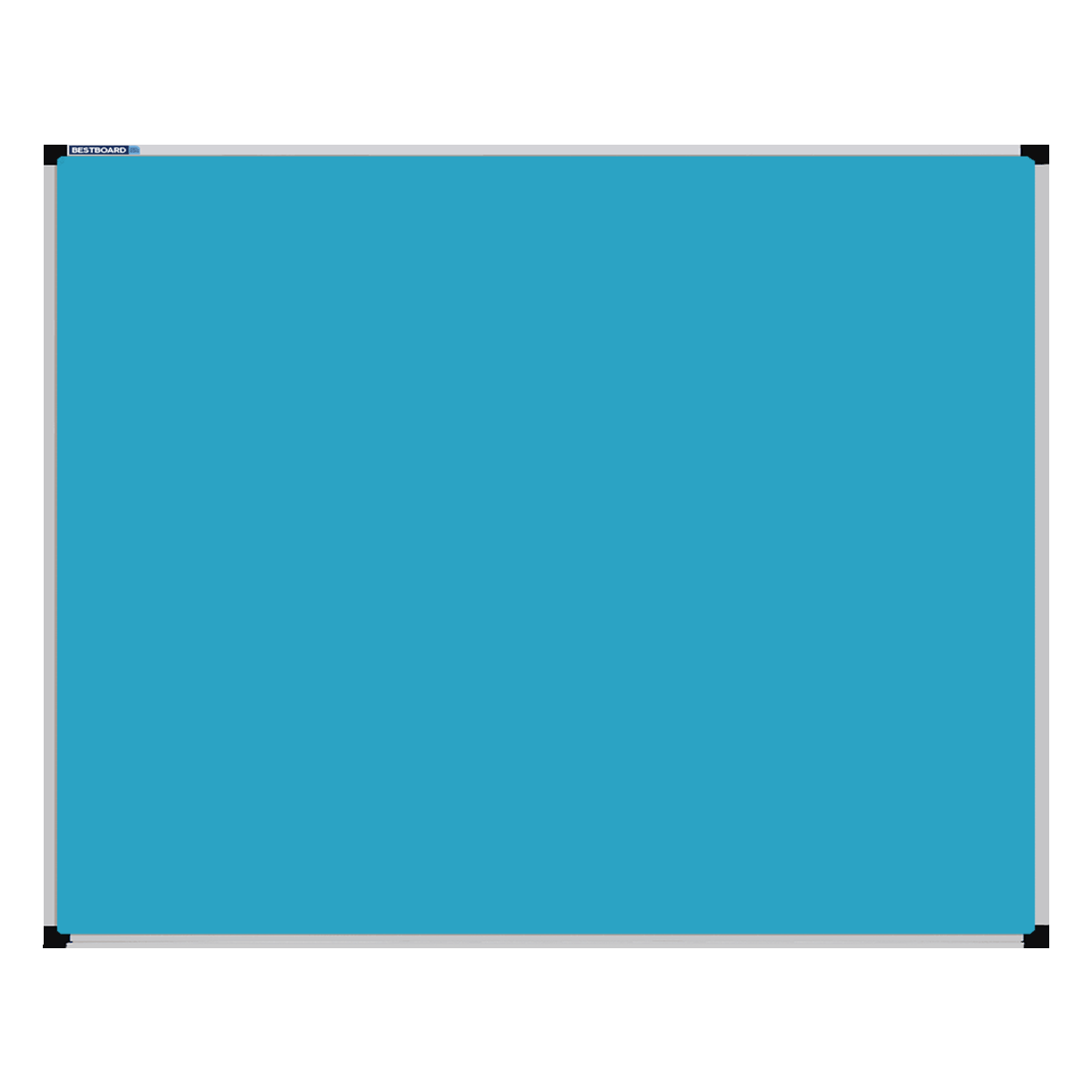 This image shows a rectangular Felt board with a silver frame. The corners of the frame are reinforced with black plastic.