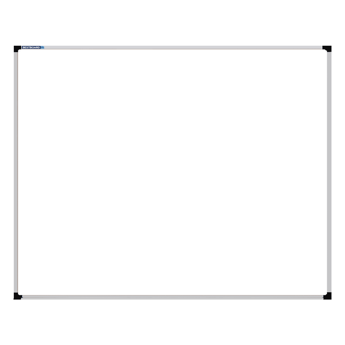 This image shows a rectangular Felt board with a silver frame. The corners of the frame are reinforced with black plastic.