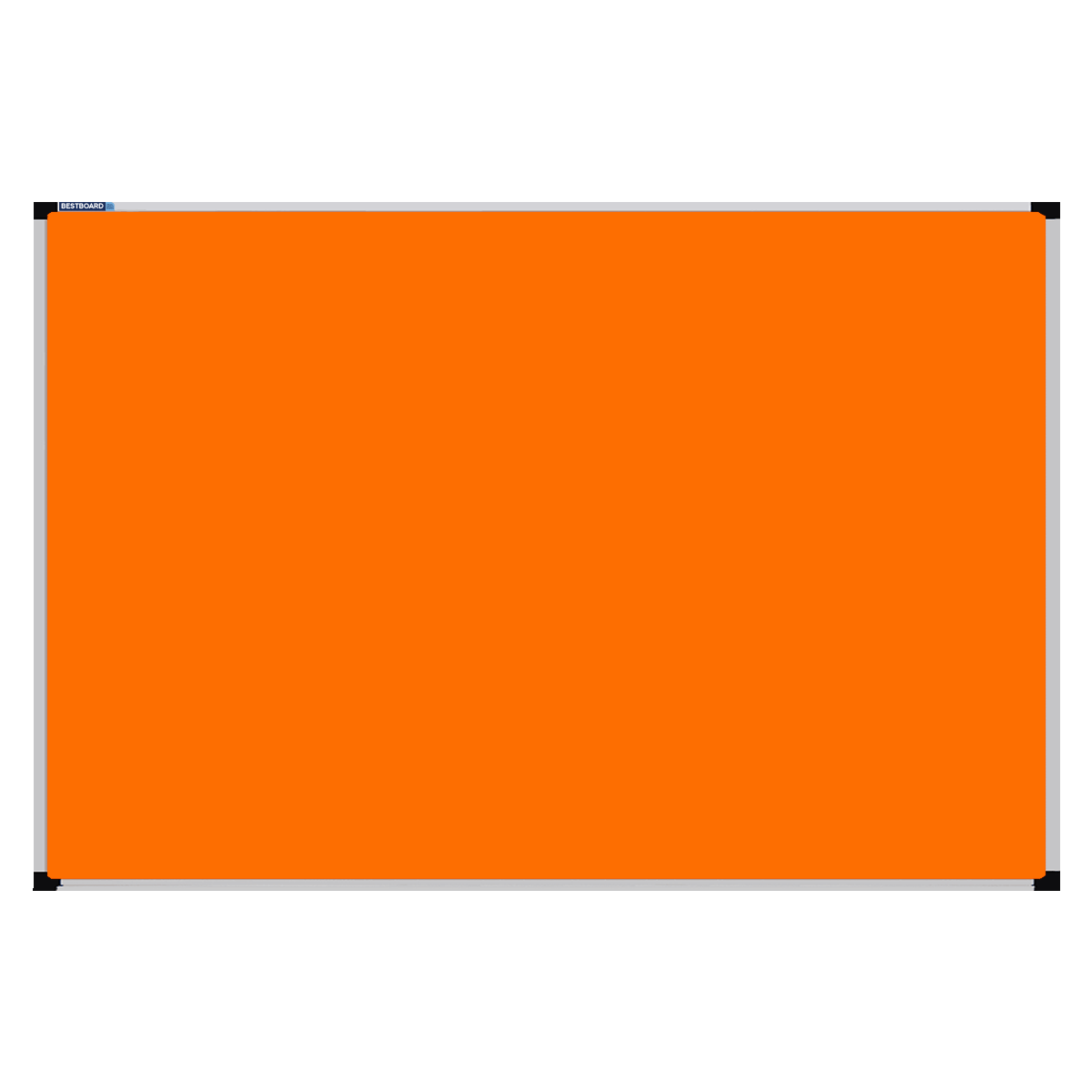 This image shows a rectangular Felt board with a silver frame. The corners of the frame are reinforced with black plastic.