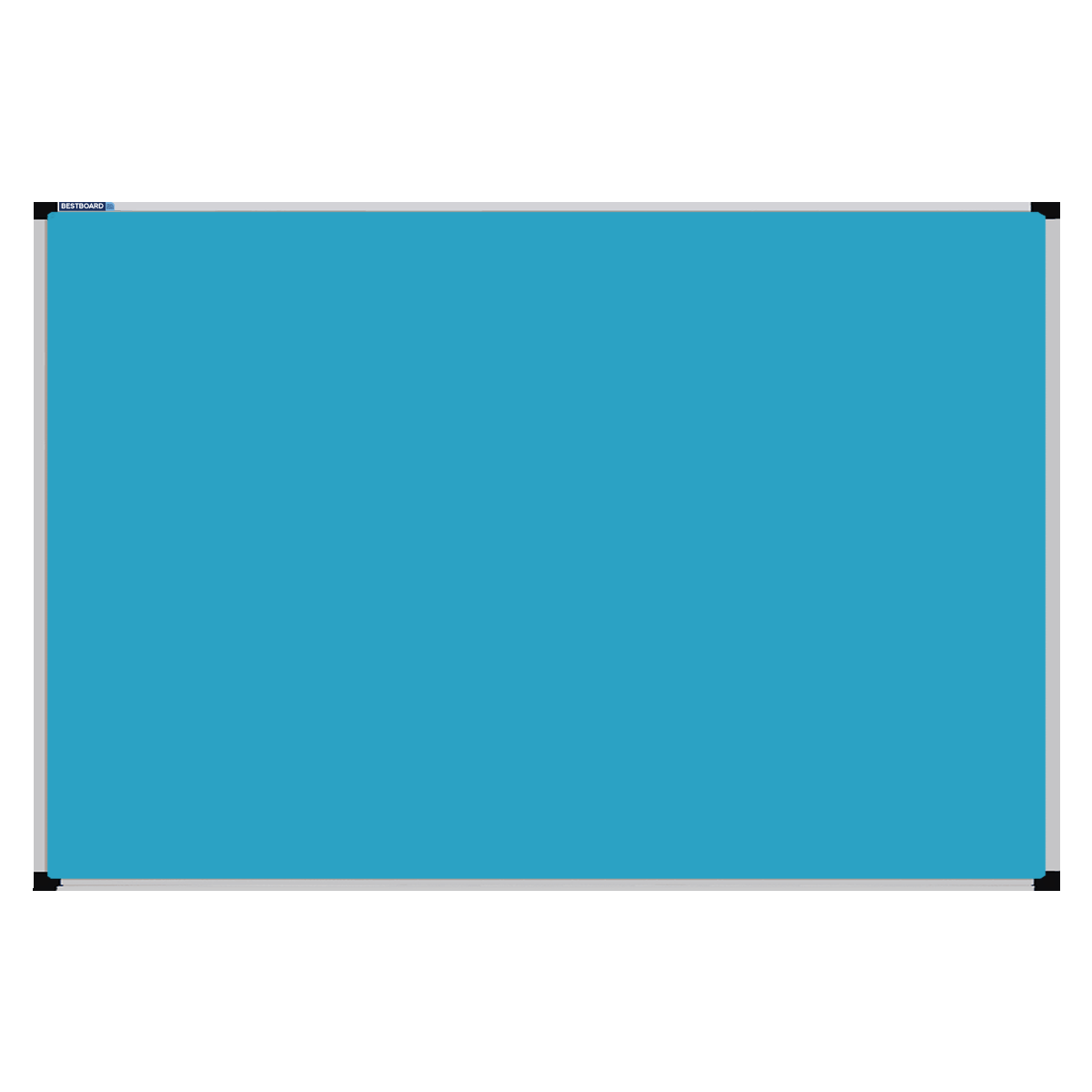 This image shows a rectangular Felt board with a silver frame. The corners of the frame are reinforced with black plastic.