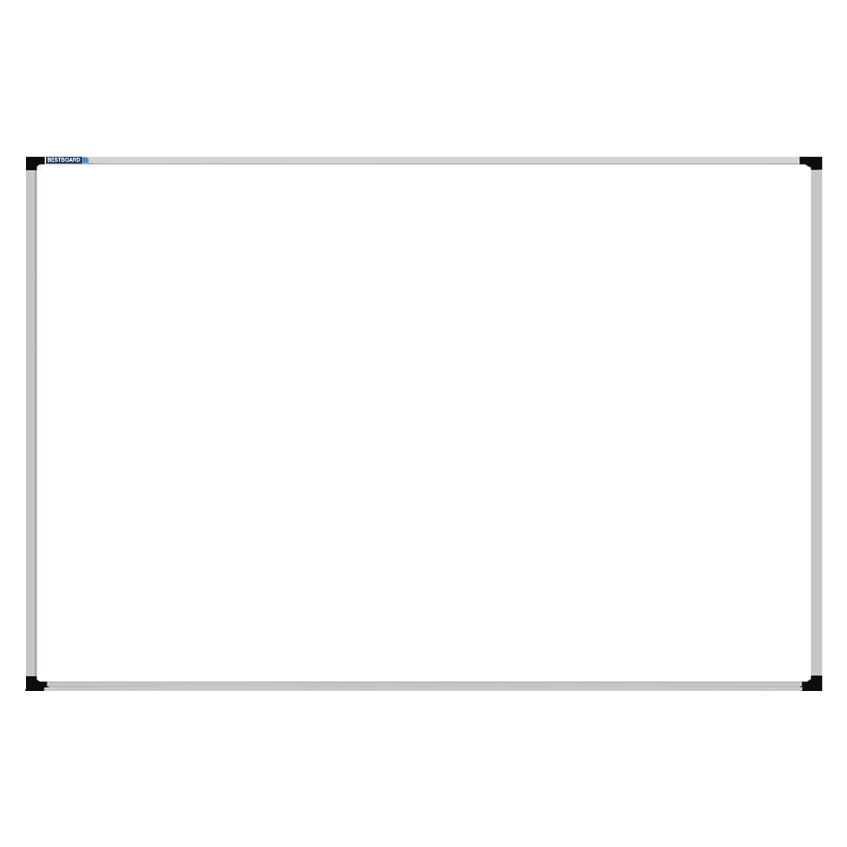 This image shows a rectangular Felt board with a silver frame. The corners of the frame are reinforced with black plastic.
