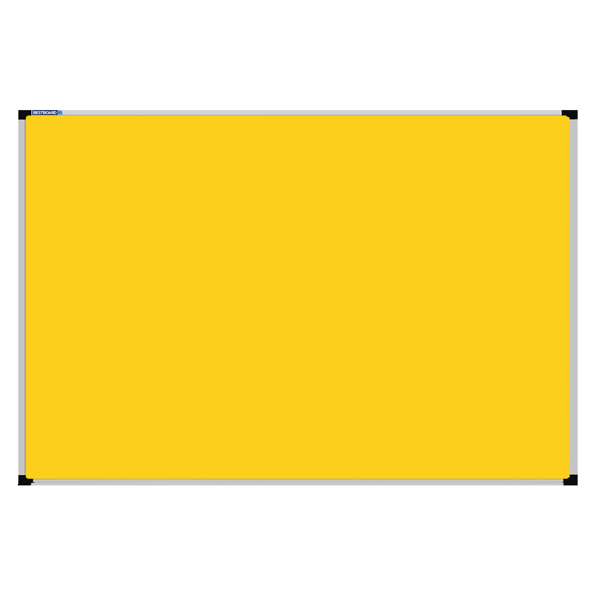 This image shows a rectangular Felt board with a silver frame. The corners of the frame are reinforced with black plastic.