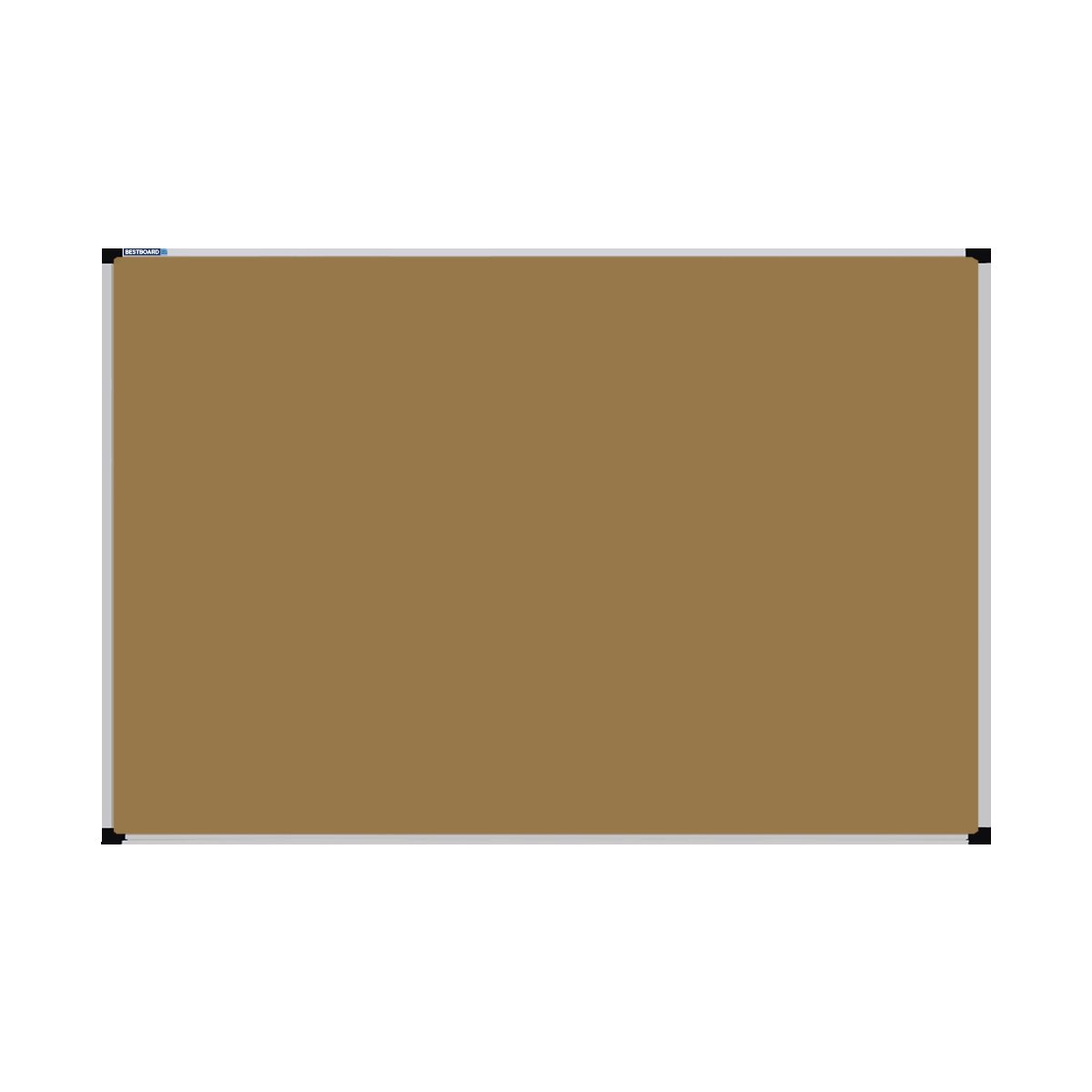 This image shows a rectangular Felt board with a silver frame. The corners of the frame are reinforced with black plastic.