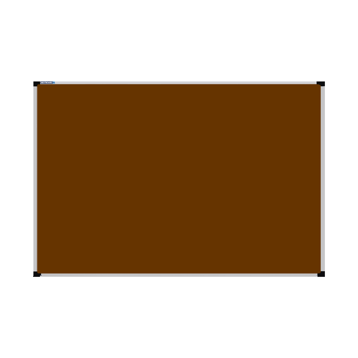 This image shows a rectangular Felt board with a silver frame. The corners of the frame are reinforced with black plastic.