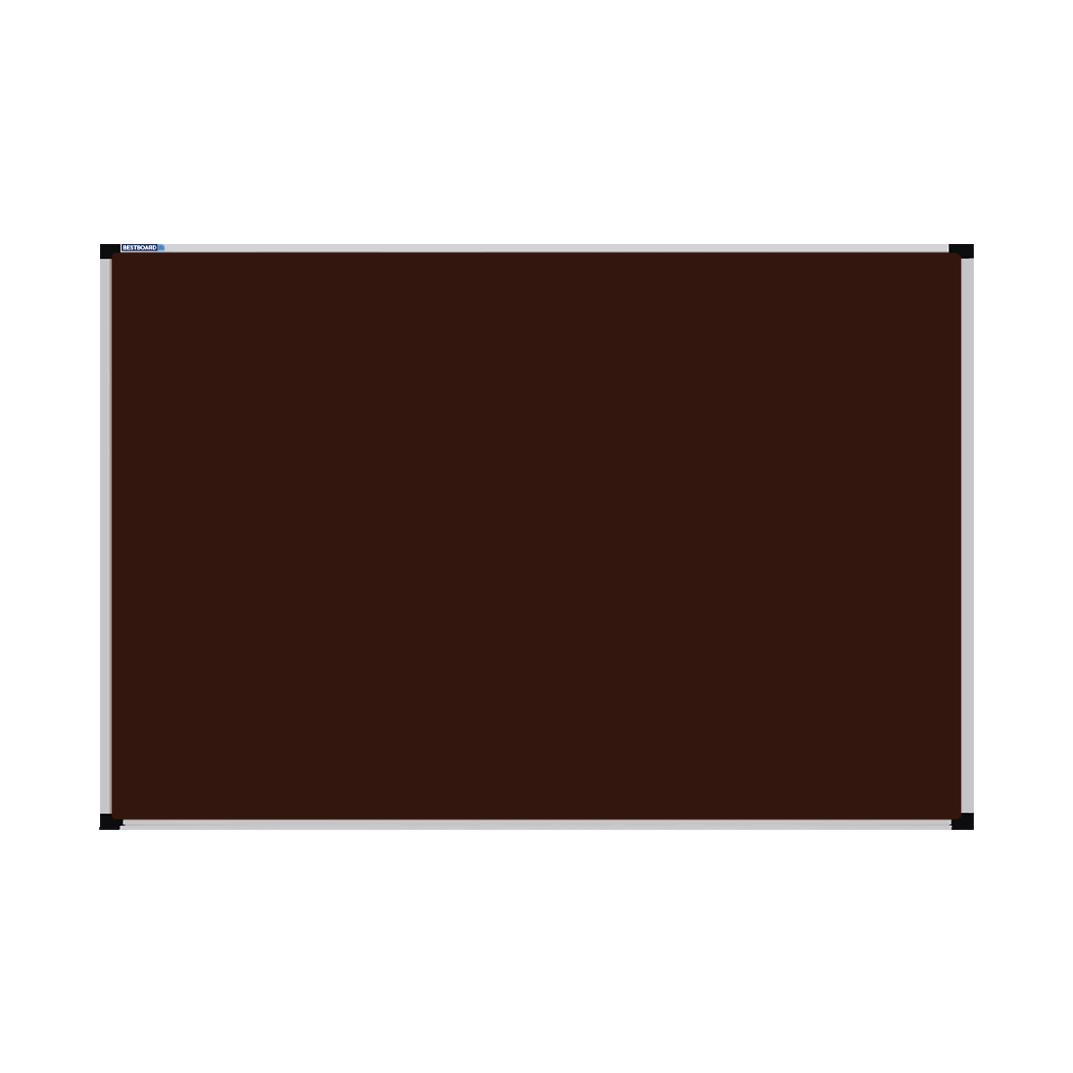 This image shows a rectangular Felt board with a silver frame. The corners of the frame are reinforced with black plastic.