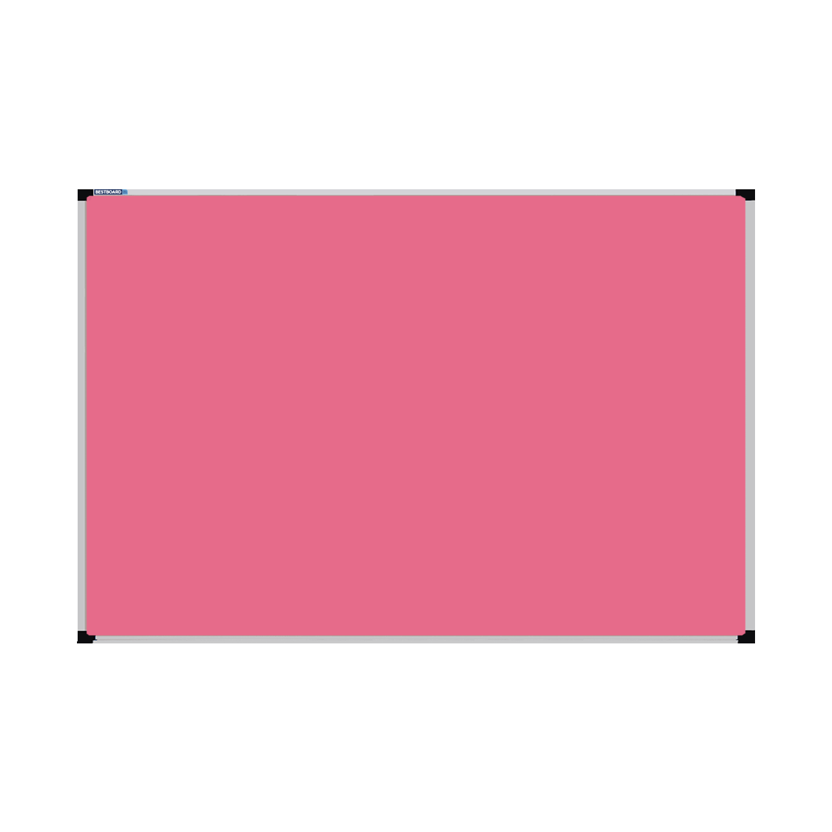 This image shows a rectangular Felt board with a silver frame. The corners of the frame are reinforced with black plastic.