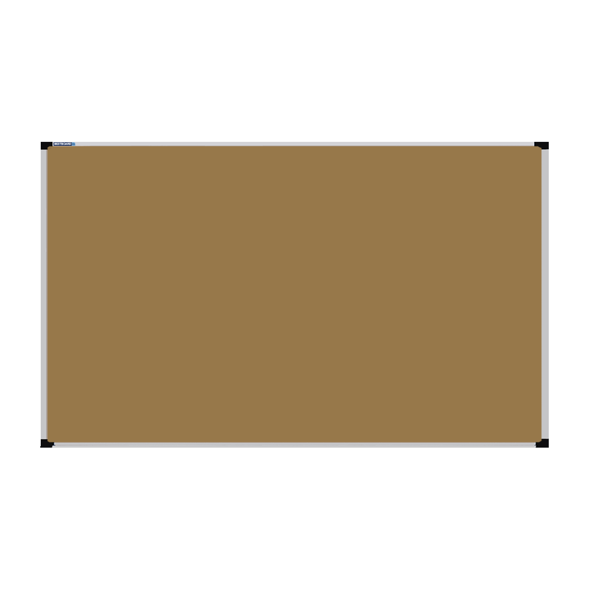 This image shows a rectangular Felt board with a silver frame. The corners of the frame are reinforced with black plastic.