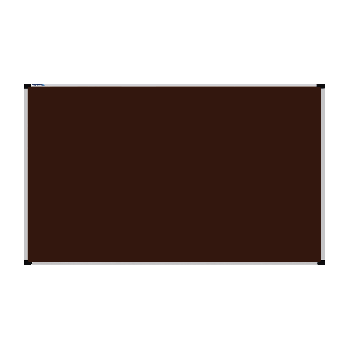 This image shows a rectangular Felt board with a silver frame. The corners of the frame are reinforced with black plastic.