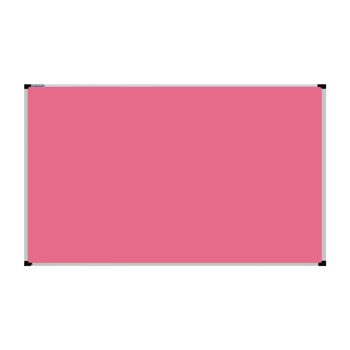 This image shows a rectangular Felt board with a silver frame. The corners of the frame are reinforced with black plastic.
