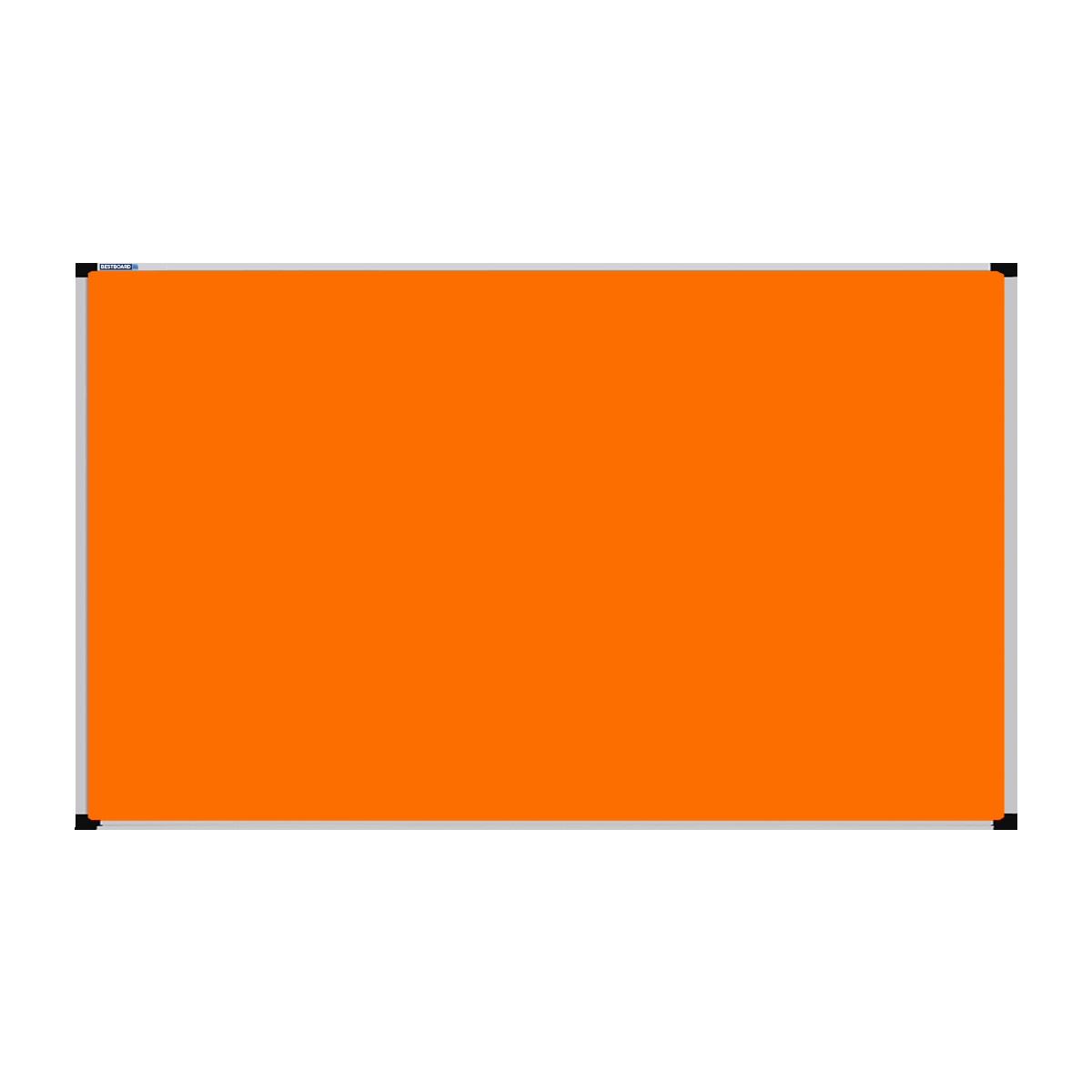 This image shows a rectangular Felt board with a silver frame. The corners of the frame are reinforced with black plastic.