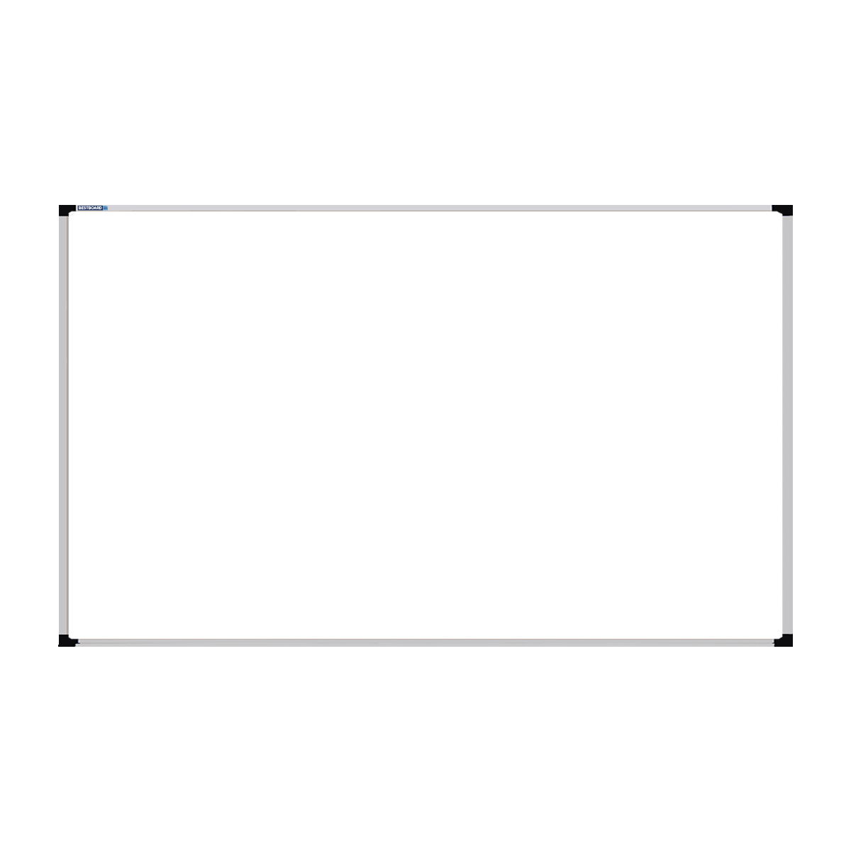 This image shows a rectangular Felt board with a silver frame. The corners of the frame are reinforced with black plastic.