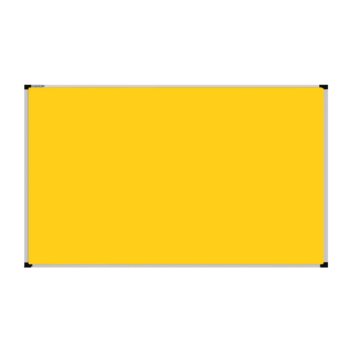 This image shows a rectangular Felt board with a silver frame. The corners of the frame are reinforced with black plastic.