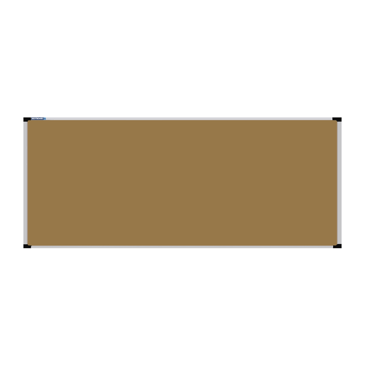 This image shows a rectangular Felt board with a silver frame. The corners of the frame are reinforced with black plastic.