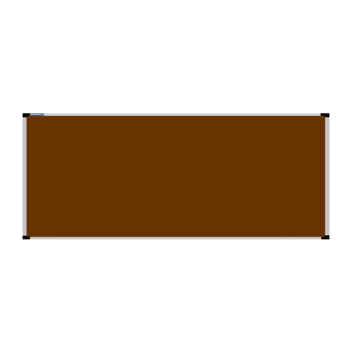 This image shows a rectangular Felt board with a silver frame. The corners of the frame are reinforced with black plastic.