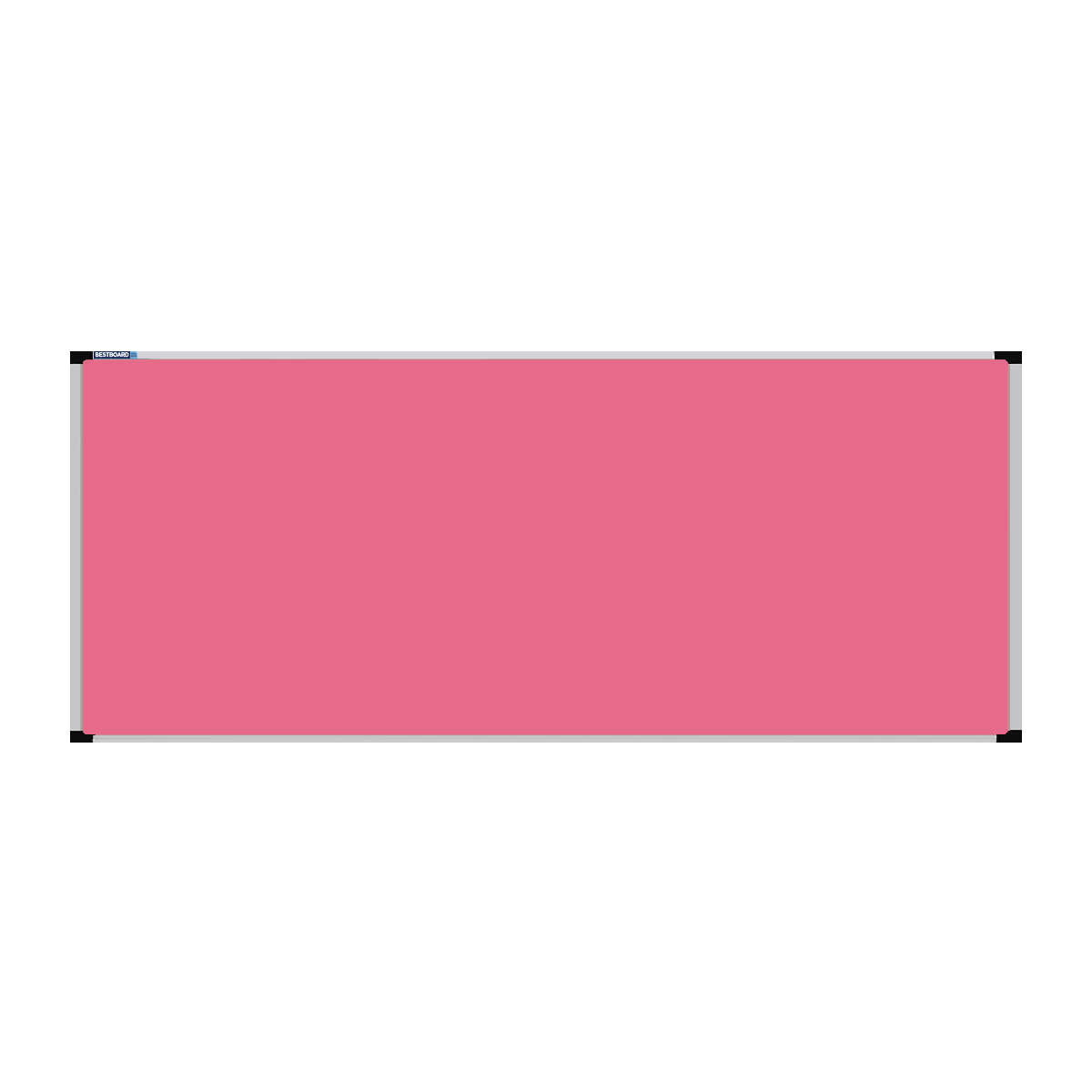 This image shows a rectangular Felt board with a silver frame. The corners of the frame are reinforced with black plastic.