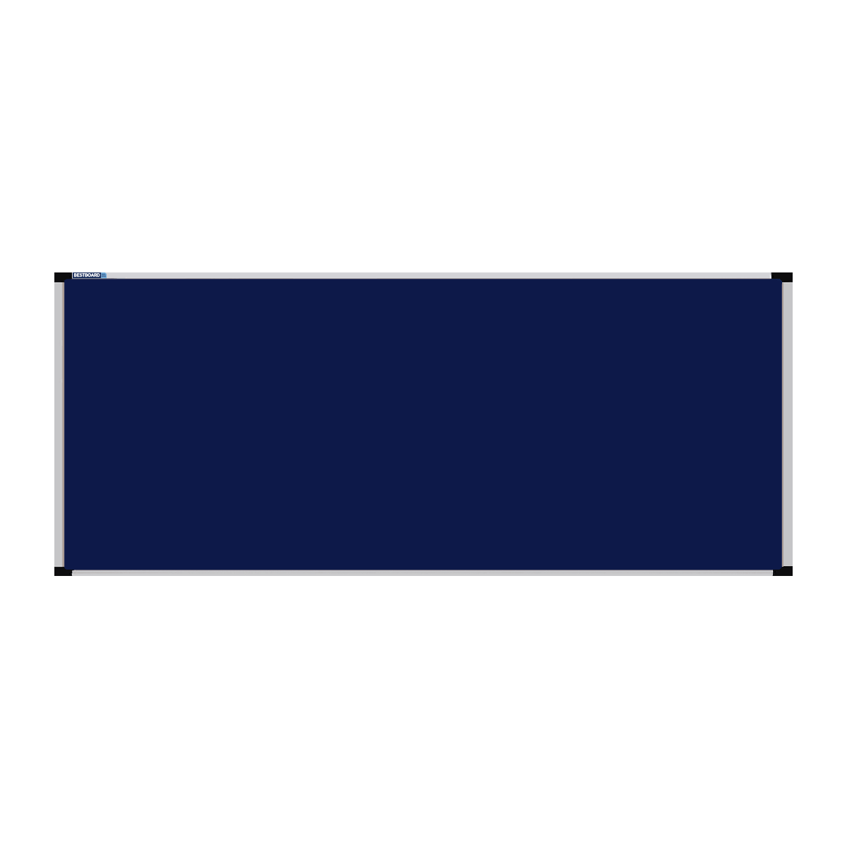 This image shows a rectangular Felt board with a silver frame. The corners of the frame are reinforced with black plastic.