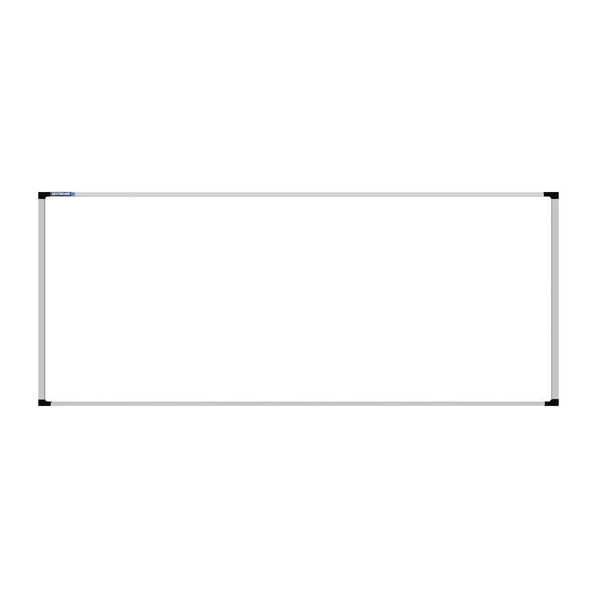 This image shows a rectangular Felt board with a silver frame. The corners of the frame are reinforced with black plastic.