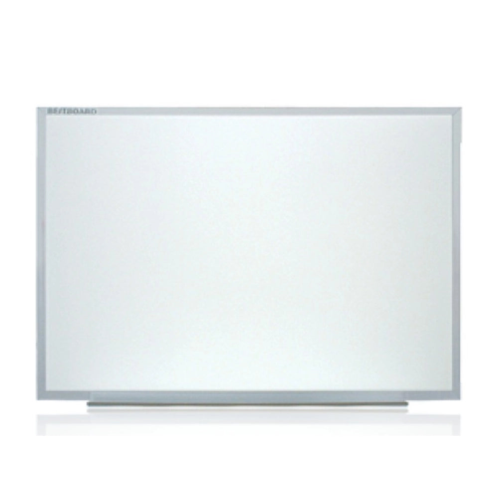 A white dry-erase board with a lightweight aluminum frame.