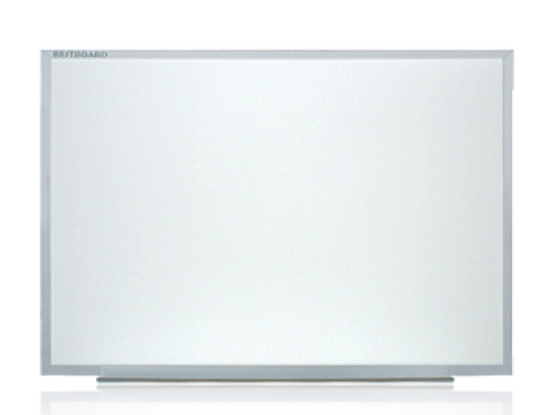 A white dry-erase board with a lightweight aluminum frame.