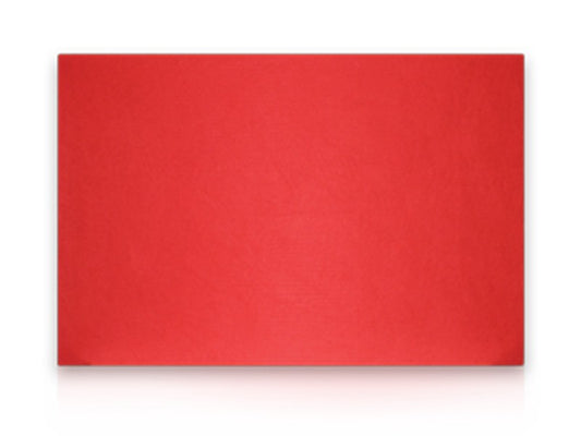 Vibrant red felt pinboard with smooth surface for notices and displays. Unframed design for clean, modern look in offices, classrooms or homes.