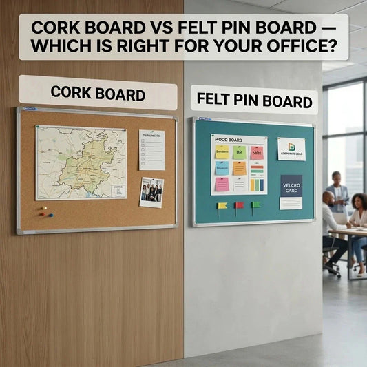 Cork Board vs Felt Pin Board — Which is Right for Your Office?