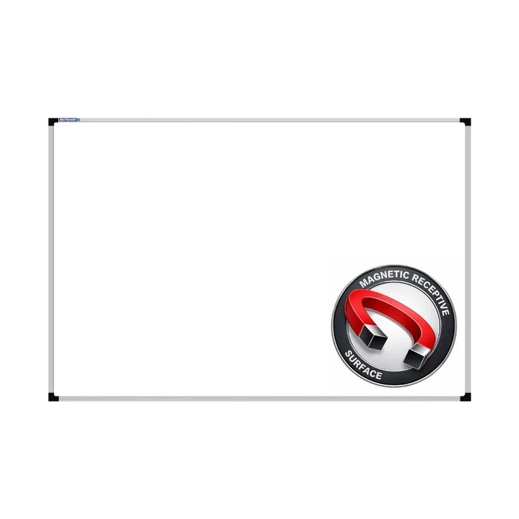 Image of a Bestboard Magnetic Whiteboard with a magnet logo bottom right corner