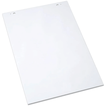 Flip chart paper pad with pre-punched holes, 30 leaves, ideal for presentations, meetings, and brainstorming sessions