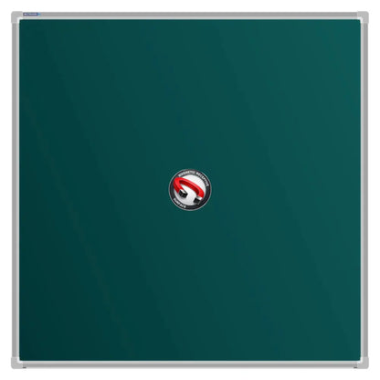 A Bestboard Magnetic green chalkboard (1200 x 1200mm) with an aluminium frame. The board has a smooth matte writing surface and a magnetic receptivity icon displayed in the centre.