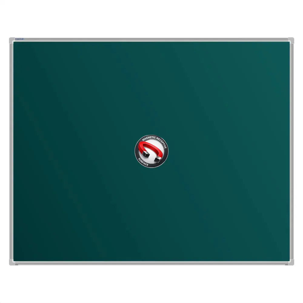 A Bestboard Magnetic green chalkboard (1200 x 1500mm) with an aluminium frame. The board has a smooth matte writing surface and a magnetic receptivity icon displayed in the centre.