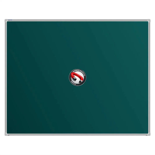 A Bestboard Magnetic green chalkboard (1200 x 1500mm) with an aluminium frame. The board has a smooth matte writing surface and a magnetic receptivity icon displayed in the centre.