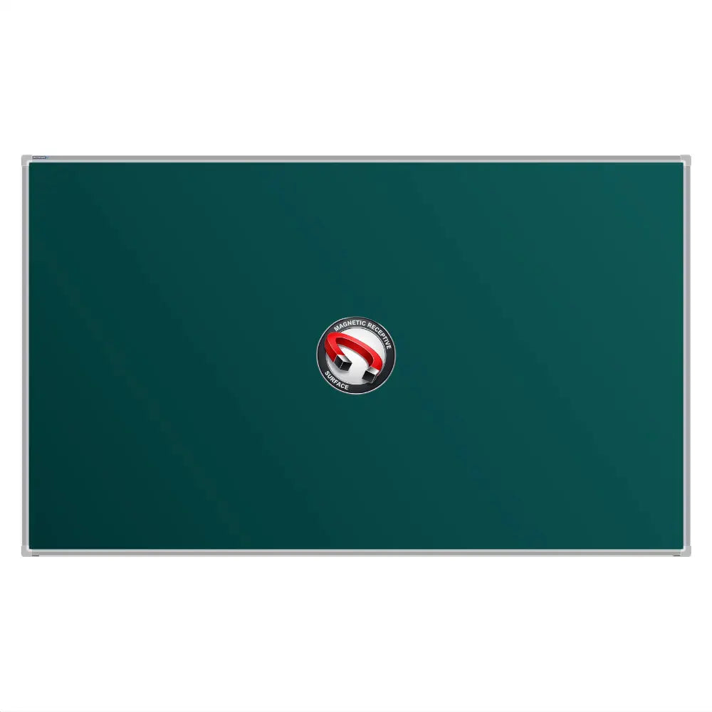 A Bestboard Magnetic green chalkboard (1200 x 2000mm) with an aluminium frame. The board has a smooth matte writing surface and a magnetic receptivity icon displayed in the centre.